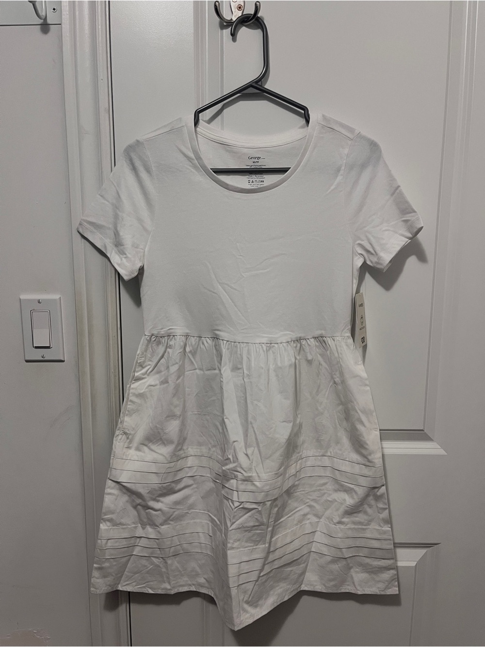 George White Babydoll Dress
